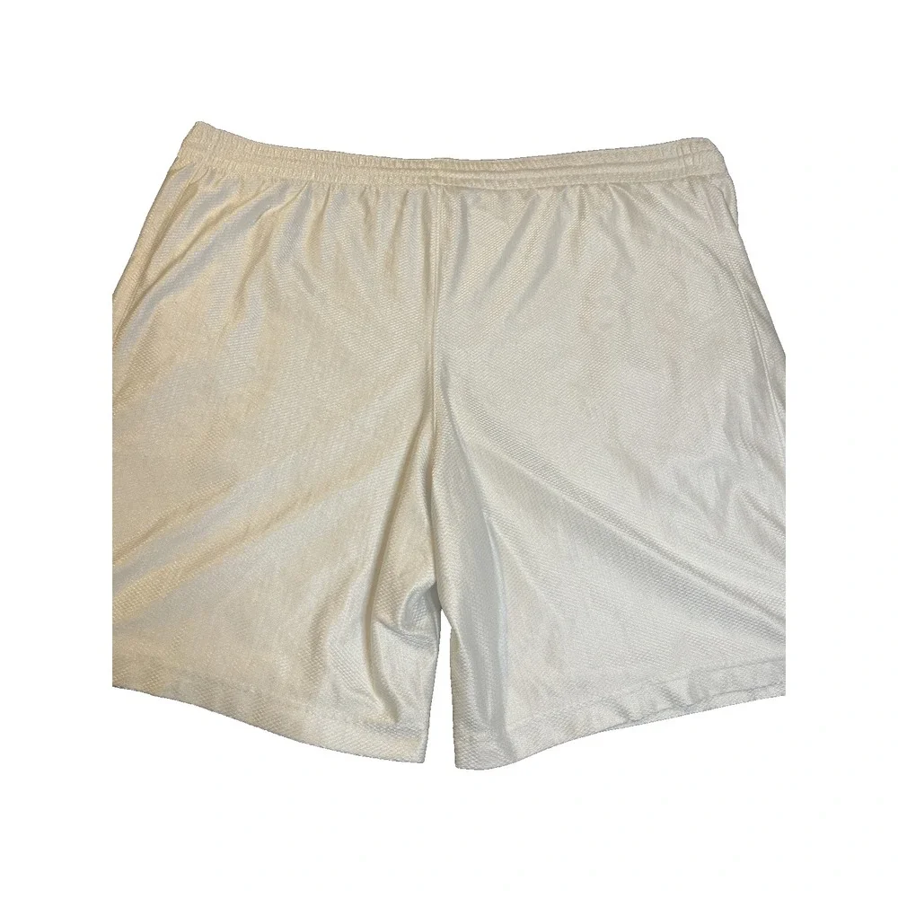 Nike basketball Shorts mens XL white dazzle silky shiny vintage